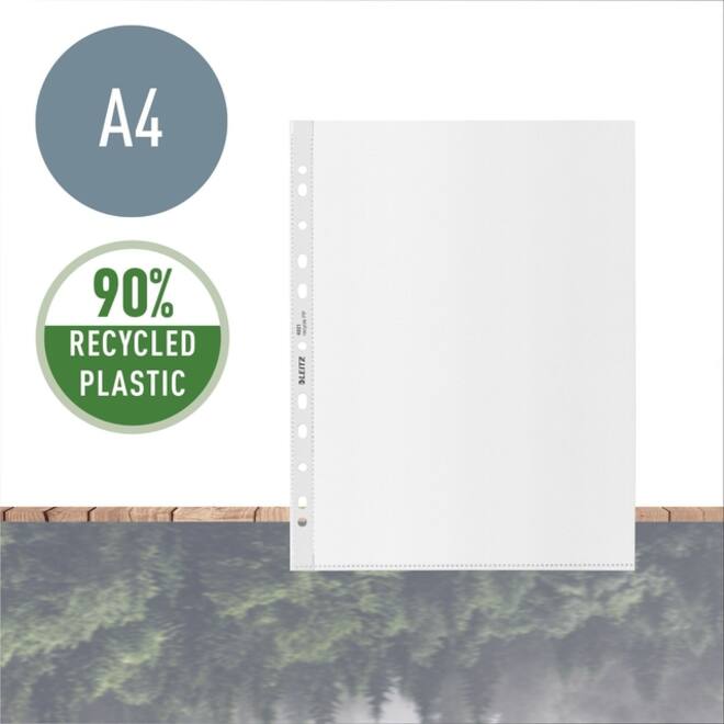 Showtas Leitz Recycle A4 11-gaats PP 0.10mm transparant 25 stuks