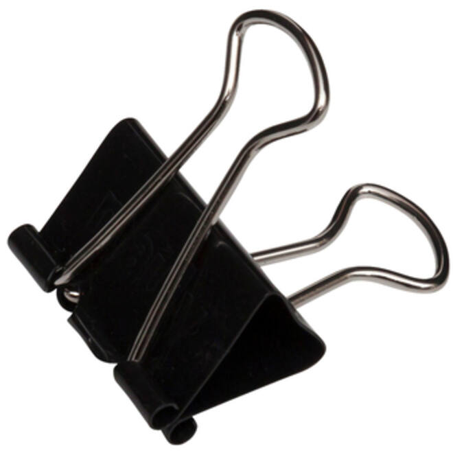 Papierklem MAUL 215 foldback 13mm capaciteit 4mm zwart