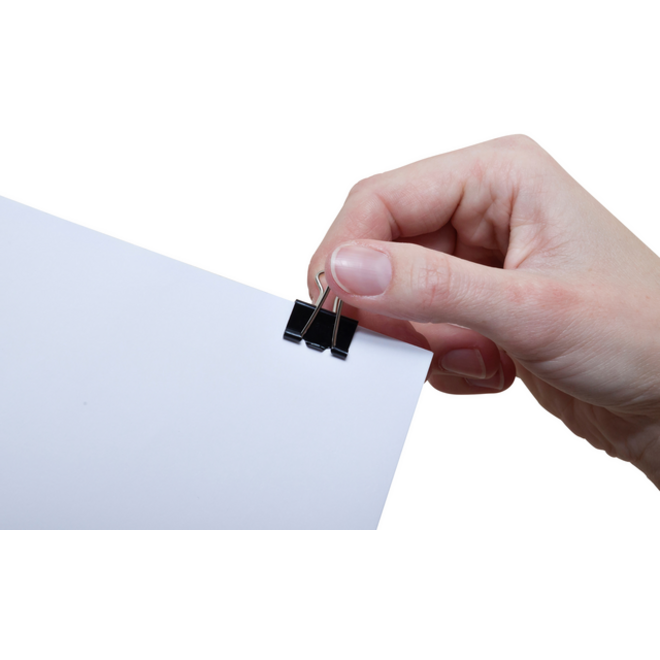 Papierklem MAUL 215 foldback 19mm capaciteit 7mm zwart