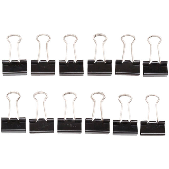 Papierklem MAUL 215 foldback 19mm capaciteit 7mm zwart