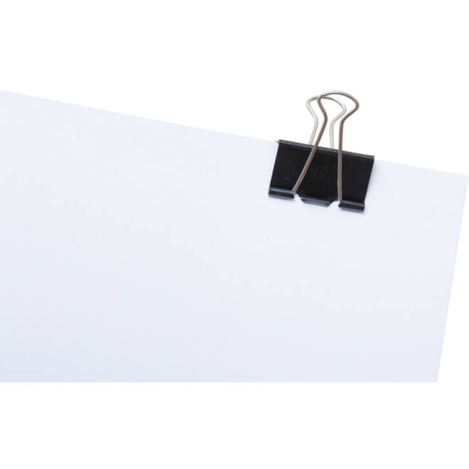 Papierklem MAUL 215 foldback 41mm capaciteit 19mm zwart