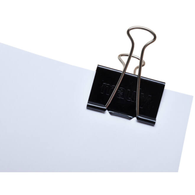 Papierklem MAUL 215 foldback 51mm capaciteit 25mm zwart
