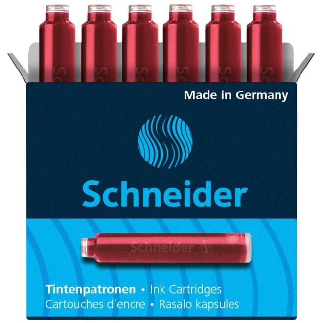 Inktpatroon Schneider din rood doos à 6 stuks