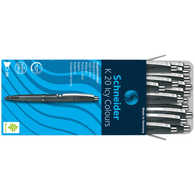 Balpen Schneider K20 Icy Colours medium zwart