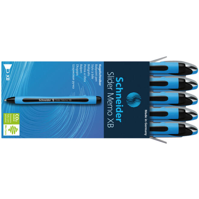 Balpen Schneider Slider Memo extra breed zwart