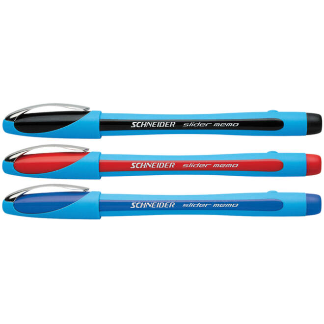 Balpen Schneider Slider Memo extra breed zwart