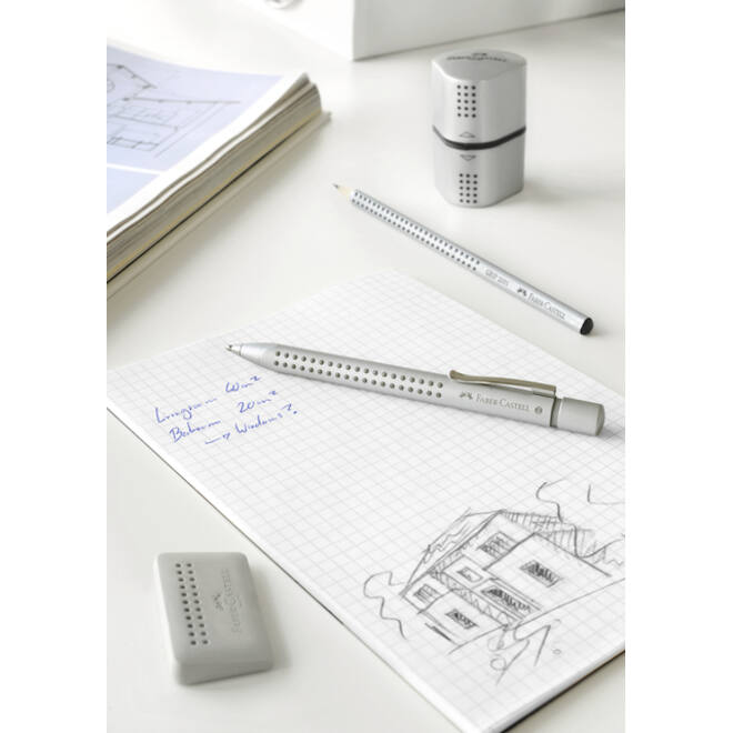 Puntenslijper Faber-Castell 2001 trio grip zilver