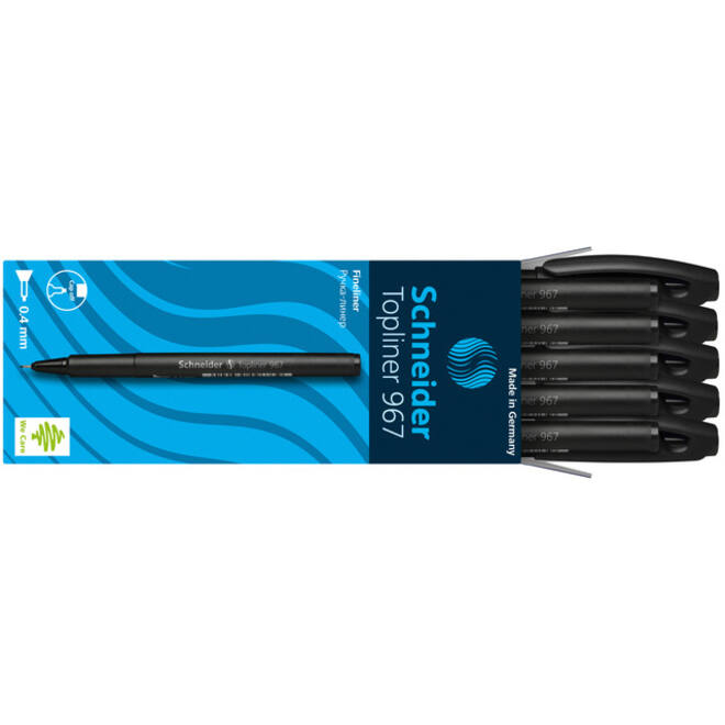 Fineliner Schneider 967 0.4mm zwart