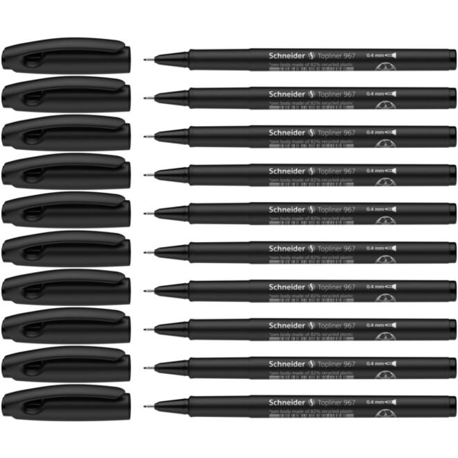 Fineliner Schneider 967 0.4mm zwart