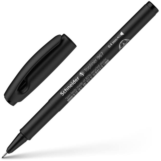 Fineliner Schneider 967 0.4mm zwart