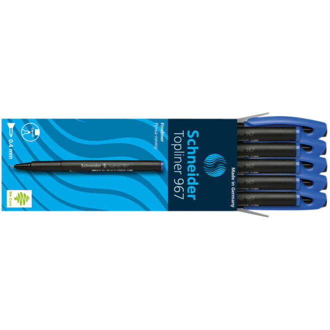 Fineliner Schneider 967 0.4mm blauw