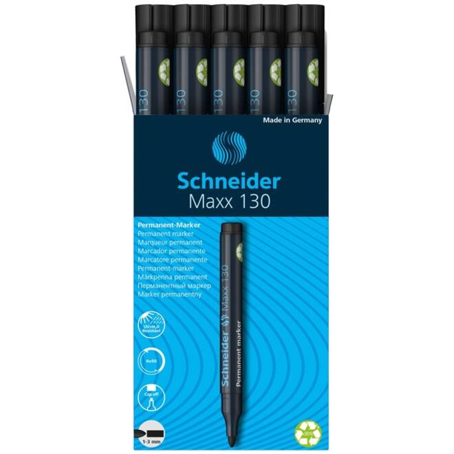Viltstift Schneider Maxx 130 rond 1-3mm zwart