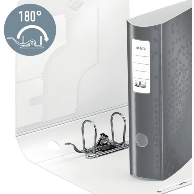 Ordner Leitz WOW active 180° 80mm PP A4 blauw