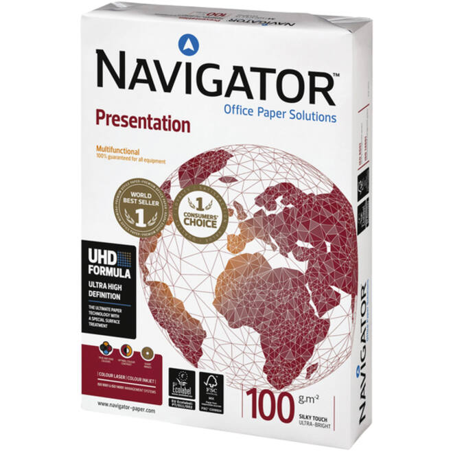 Kopieerpapier Navigator Presentation A4 100gr wit 500vel