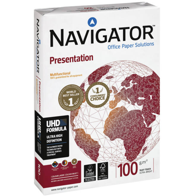 Kopieerpapier Navigator Presentation A3 100gr wit 500vel