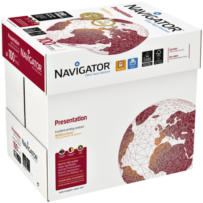 Kopieerpapier Navigator Presentation A4 100gr wit 500vel