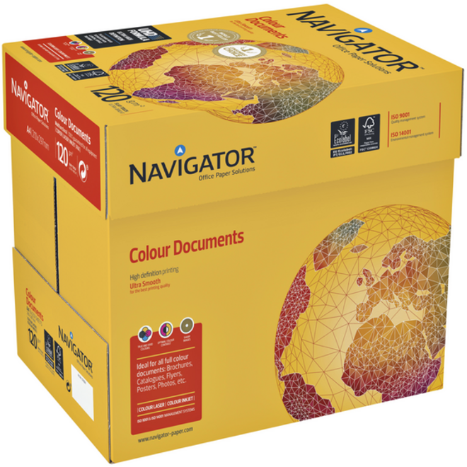 Kopieerpapier Navigator Colour Documents A4 120gr wit 250vel