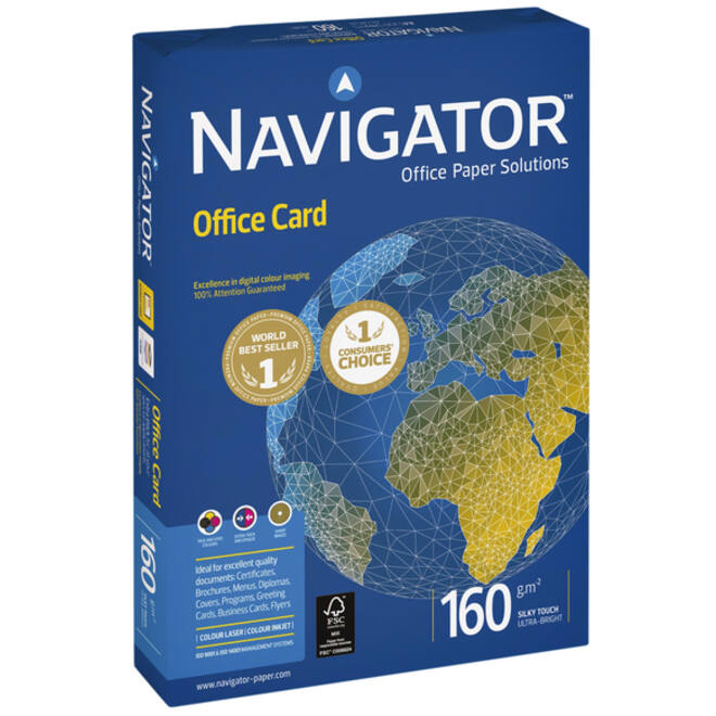 Kopieerpapier Navigator Office Card A3 160gr wit 250vel
