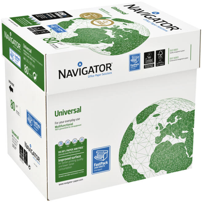 Kopieerpapier Navigator Universal Nonstop A4 80gr wit