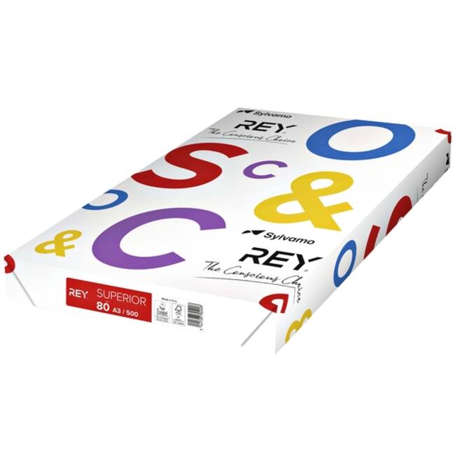 Kopieerpapier Rey Superior A3 80gr wit 500vel