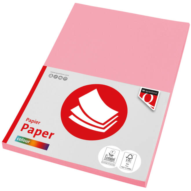 Kopieerpapier Quantore Colour A4 80gr lichtroze 100vel