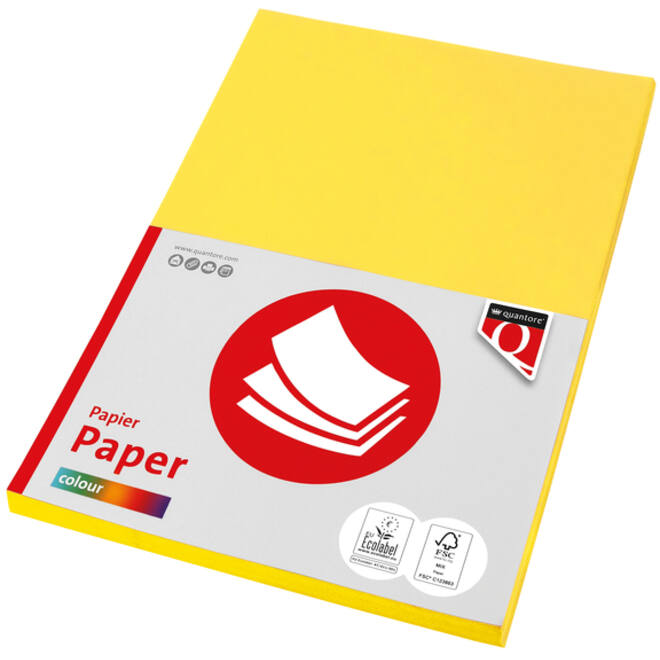 Kopieerpapier Quantore Colour A4 80gr geel 100vel