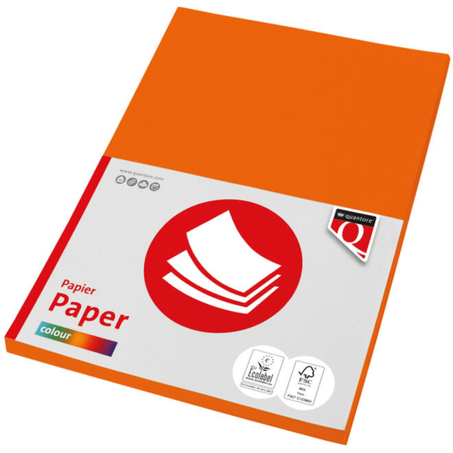Kopieerpapier Quantore Colour A4 80gr oranje 100vel