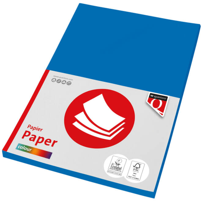 Kopieerpapier Quantore Colour A4 160gr diepblauw 50 vel