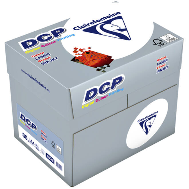 Laserpapier Clairefontaine DCP A4 80gr wit 500vel
