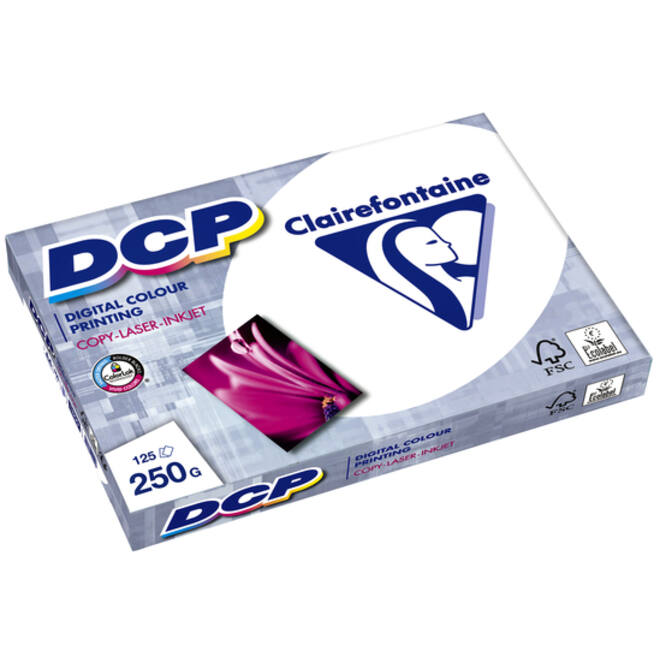 Laserpapier Clairefontaine DCP A4 250gr wit 125vel
