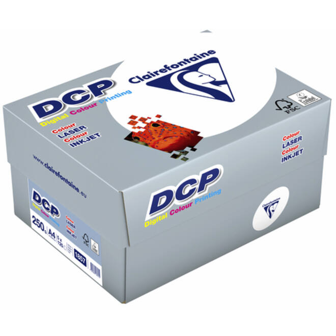 Laserpapier Clairefontaine DCP A4 250gr wit 125vel