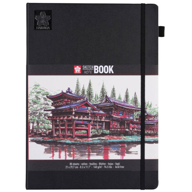 Schets-notitieboek Sakura A4 140gr 80vel wit
