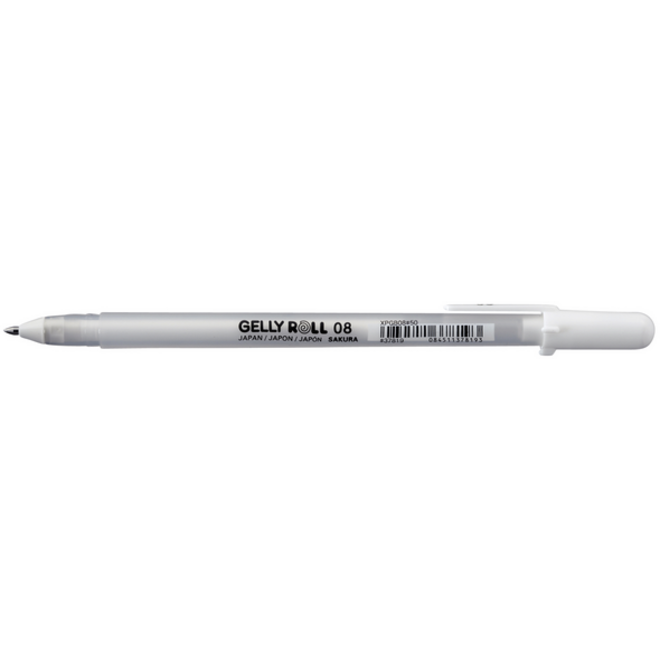 Gelschrijver Sakura Gelly Roll 08 medium 0.4mm wit