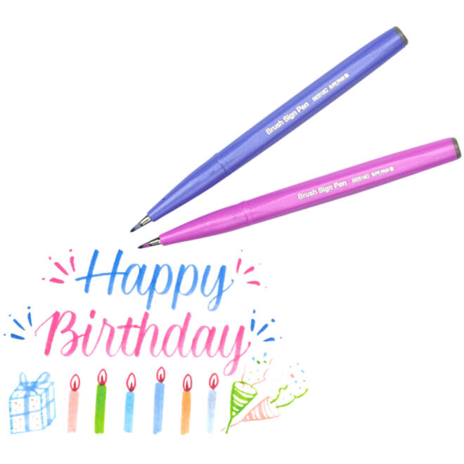 Brushpen Pentel Sign SES15C pastel assorti doos à 12 stuks