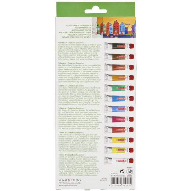 Talens Art Creation gouache set 12 tubes 12 ml