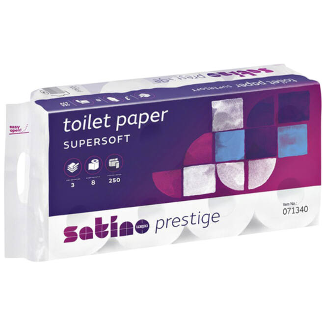 Toiletpapier Satino Prestige 3-laags 250vel wit 071340