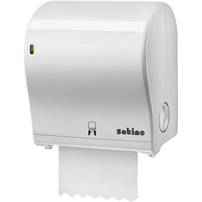 Handdoekroldispenser Satino AutoCut PT1 midi wit 331520