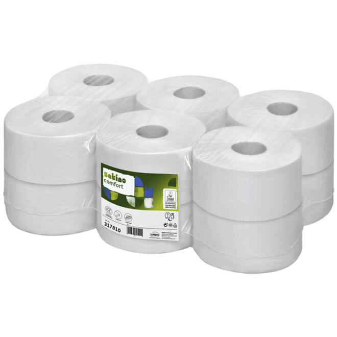 Toiletpapier Satino Comfort JT1 2-laags 180m wit 317810