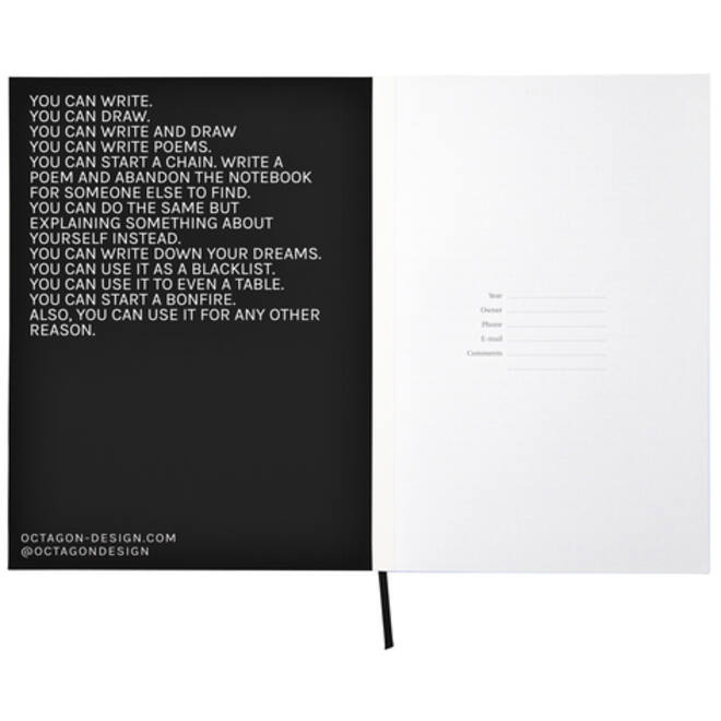 Notitieboek Octàgon Hurt A5 135x200mm dots zwart