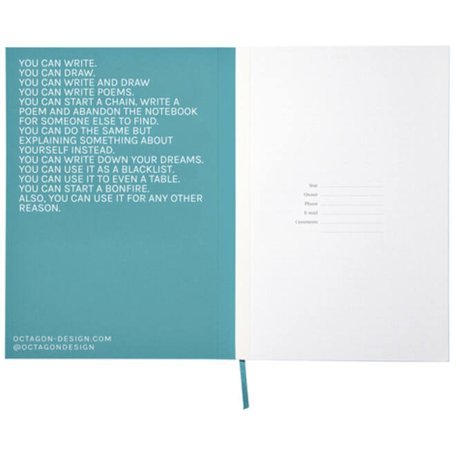 Notitieboek Octàgon DOUBTS A5 135x200mm dots blauw
