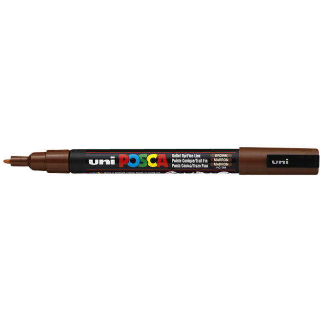 Verfstift Posca PC3M fijn bruin