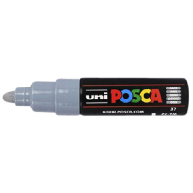 Verfstift Posca PC7M breed grijs