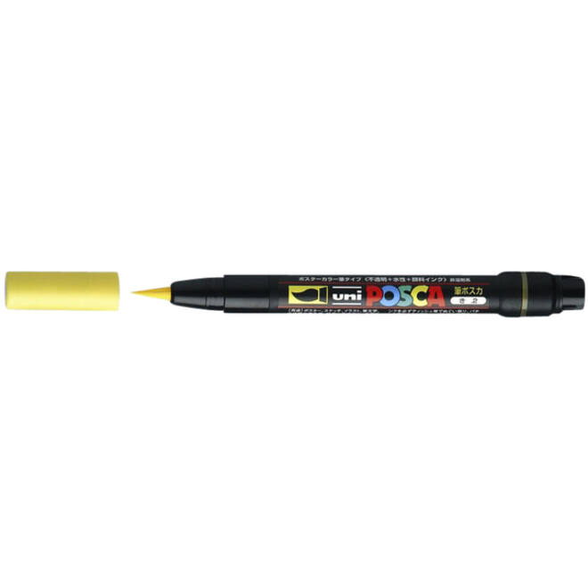 Brushverfstift Posca PCF350 1-10mm geel