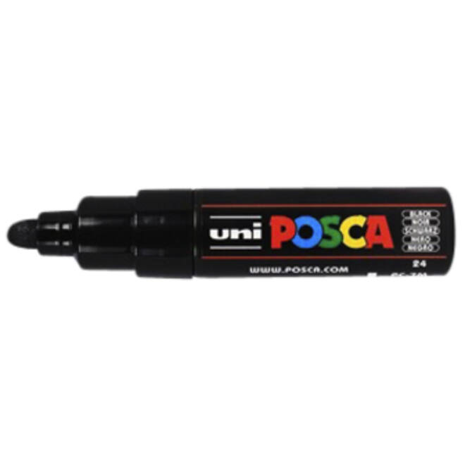 Verfstift Posca PC7M breed zwart