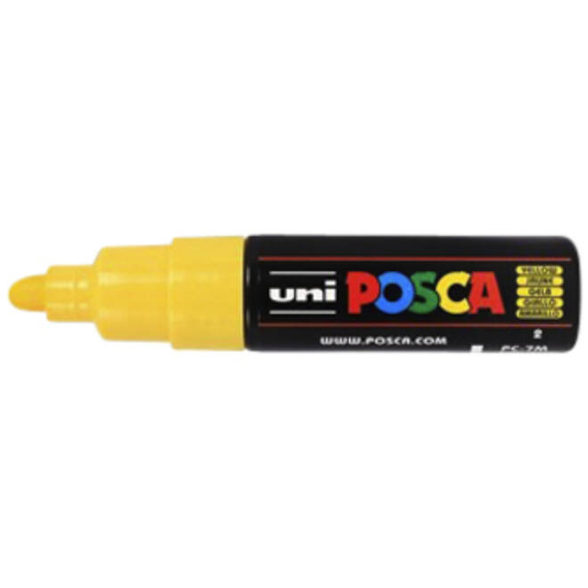 Verfstift Posca PC7M breed geel