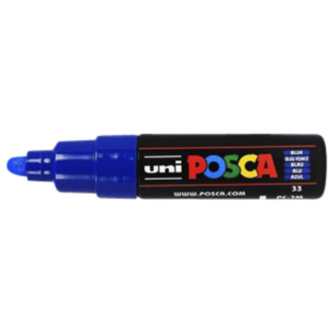Verfstift Posca PC7M breed donkerblauw