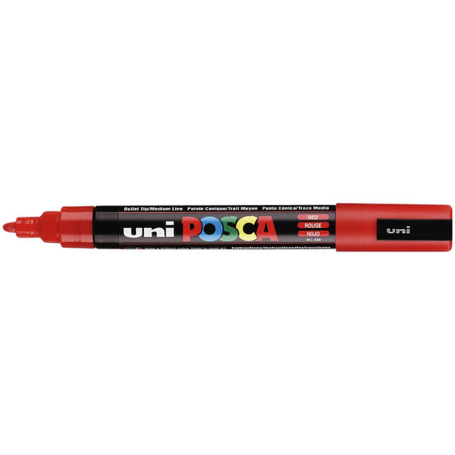 Verfstift Posca PC5M medium rood