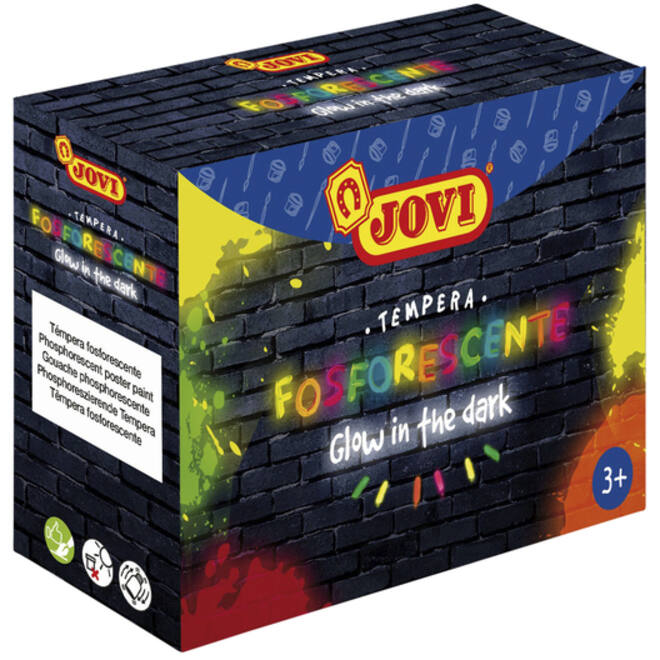 Plakkaatverf Jovi glow in the dark 35ml assorti set à 4 stuks