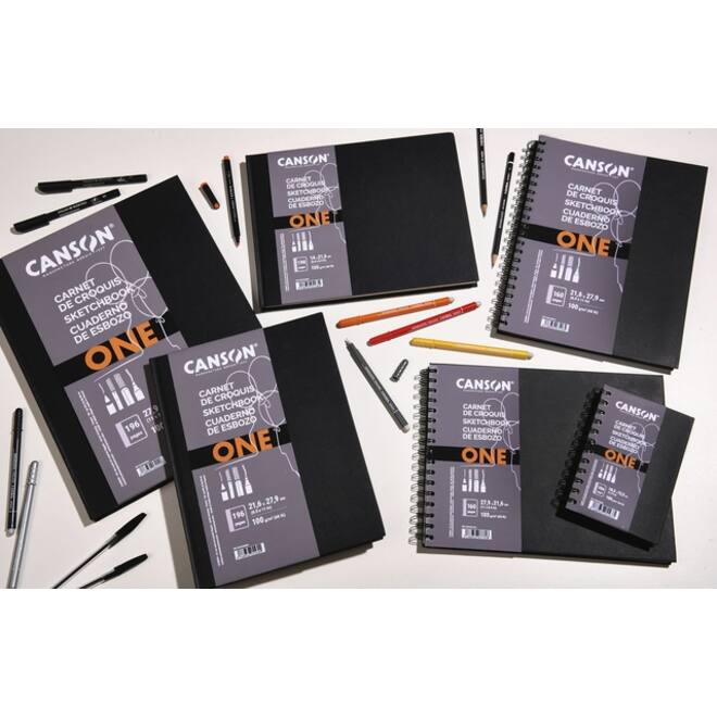 Tekenboek Canson One 21.6xx27.9cm 80v 100gr spiraal