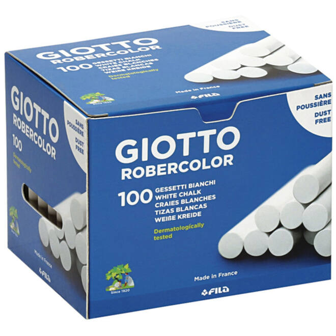 Schoolbordkrijt Giotto wit doos à 100 stuks